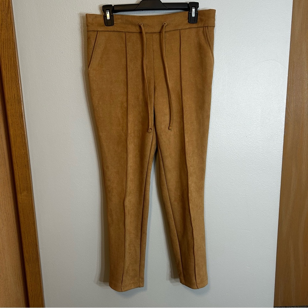 Women’s Tan Lounge Pants Super Soft Medium Casual Chic